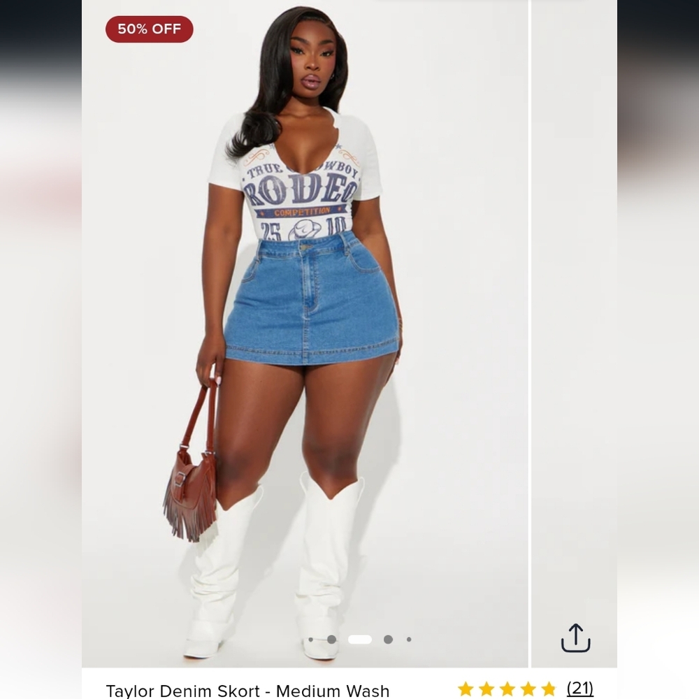 Blue Denim Skort